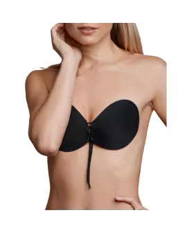 BYE-BRA - Trägerloser Lace-It Push-Up BH Schwarz Cup A