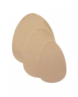 BYE-BRA Brustverstärker - 3 Paar Satin Beige Cup A/C