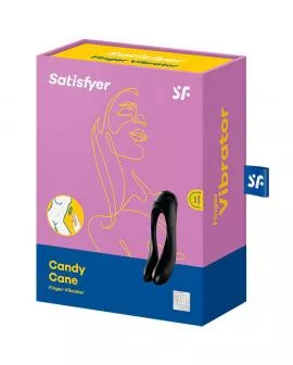 SATISFYER - CANDY CANE FINGERVIBRATOR SCHWARZ