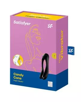 Satisfyer - Candy Cane Fingervibrator Schwarz