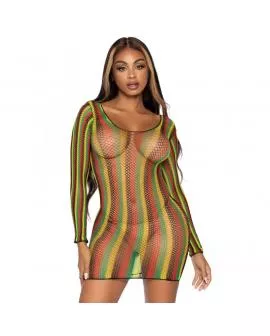 LEG AVENUE - RASTA MINIKLEID EINE GRÖSSE