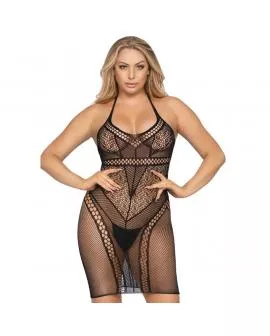 LEG AVENUE - MULTI NET MINIKLEID EINE GRÖSSE - SCHWARZ
