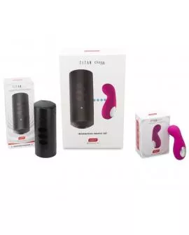 Kiiroo - Titan und Cliona Leder-Paar-Set