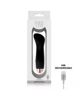 DOLCE VITA - AUFLADBARER VIBRATOR EINE SCHWARZE 7-GESCHWINDIGKEIT