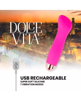 DOLCE VITA - AUFLADBARER VIBRATOR EINE ROSA 7 GESCHWINDIGKEIT