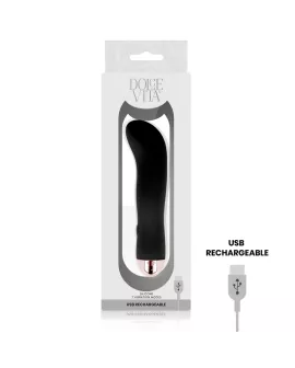 DOLCE VITA - AUFLADBARER VIBRATOR ZWEI SCHWARZ 7 GESCHWINDIGKEIT