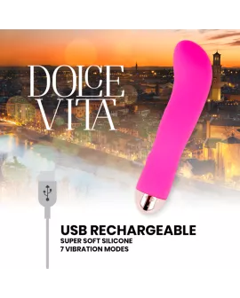 DOLCE VITA - AUFLADBARER VIBRATOR ZWEI ROSA 7 GESCHWINDIGKEITEN
