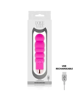Dolce Vita Aufladbarer Vibrator Sechs Rosa - 7 Geschwindigkeiten