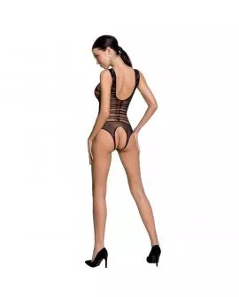 PASSION - WOMAN BS086 SCHWARZER BODYSTOCKING, EINE GRÖSSE