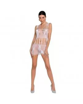 PASSION - WOMAN BS090 WEISSER BODYSTOCKING, EINE GRÖSSE