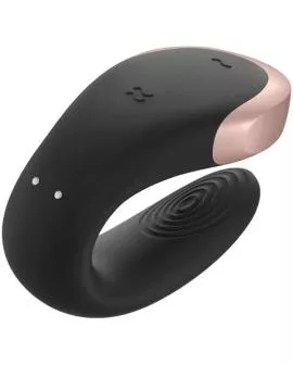 SATISFYER - DOUBLE LOVE LUXURY PARTNER VIBRATOR SCHWARZ
