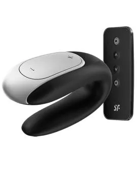 Satisfyer Double Fun Partner Vibrator - Schwarz