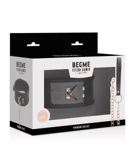 BEGME Black Edition - Premium Veganer Lederhalsband