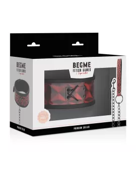 BEGME - Red Edition Vegan Lederhalsband mit Neoprenfutter