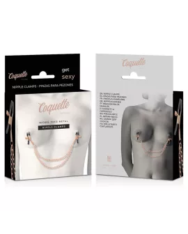 Coquette Chic Desire - Fantasy-Nippelclips aus Metall mit Kette