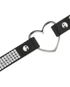 COQUETTE CHIC DESIRE - VEGANES LEDER-HALSBAND MIT HERZ