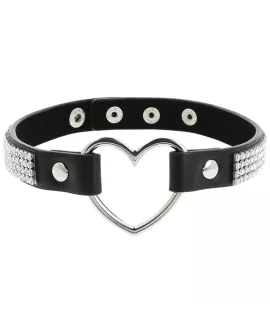 COQUETTE CHIC DESIRE - VEGANES LEDER-HALSBAND MIT HERZ