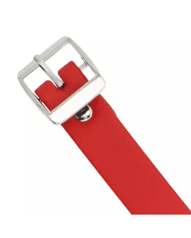 Coquette Chic Desire - Rote Vegane Leder-Halskette Fetisch