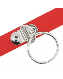 Coquette Chic Desire - Rote Vegane Leder-Halskette Fetisch