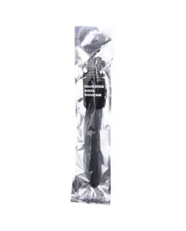 All Black - Geripptes Dusch-Anal-Silikon 27 cm