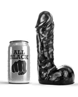 All Black - Dong 19 cm - Schwarzer Erotik-Dildo
