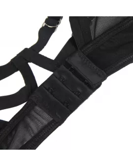 SUBBLIME - ZWEITEILIGES SET AUS TRANSPARENZ-BH UND S/M-STREIFEN