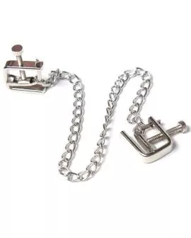 OHMAMA FETISH - Metall-Schraubenklemmen mit Kette