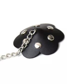 OHMAMA FETISH - Blütenblatt-Nippelschild mit Kette