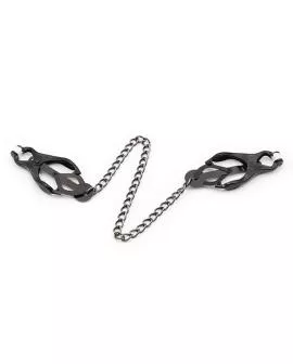OHMAMA FETISH - Japanische Nippelklammern mit schwarzer Kette