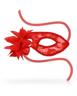 OHMAMA - Erotik Maske mit Spitze und Roten Blumen
