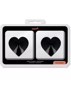 Coquette Chic Desire - Nippelabdeckungen mit Schwarzen Herzen