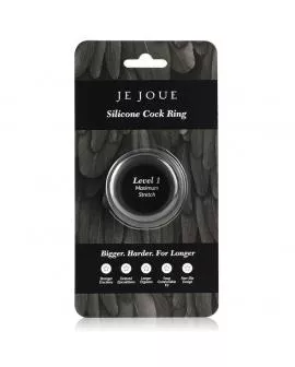 JE JOUE - MAXIMALER STRETCH-COCKRING AUS SILIKON - SCHWARZ