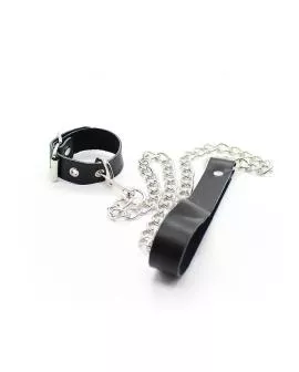 OHMAMA FETISH - Penis-Halskette Lederarmband Metallkette