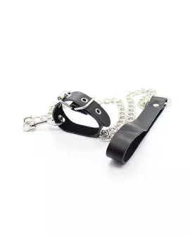 OHMAMA FETISH - Penis-Halskette Lederarmband Metallkette