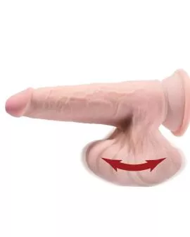 KING COCK - PLUS 3D DILDO SWINGING BALLS 24.5 CM HELLE HAUT