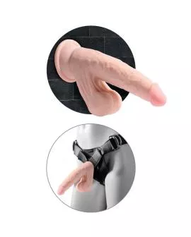 KING COCK - PLUS 3D DILDO SWINGING BALLS 24.5 CM HELLE HAUT