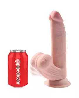 KING COCK - PLUS 3D DILDO SWINGING BALLS 24.5 CM HELLE HAUT