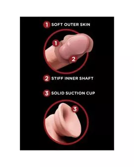 KING COCK - PLUS 3D DILDO SWINGING BALLS 15.2 CM HELLE HAUT