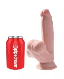 KING COCK - PLUS 3D DILDO SWINGING BALLS 15.2 CM HELLE HAUT