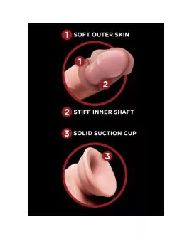 KING COCK - PLUS 3D DILDO SWINGING BALLS 20.3 CM