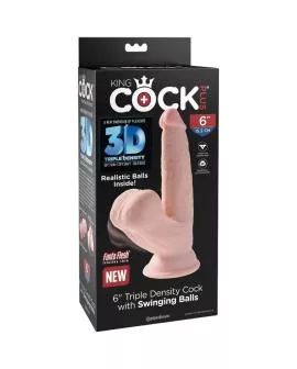 KING COCK - Plus 3D Dildo Schaukelnde Bälle 12,7 cm