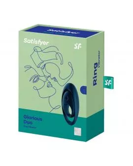 SATISFYER - GLORIOUS DUO RING VIBRATOR BLAU