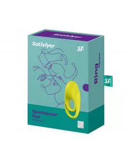 SATISFYER - SPECTACULAR DUO RING VIBRATOR GELB