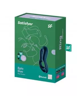 SATISFYER - EPIC DUO RINGVIBRATORAPP BLAU