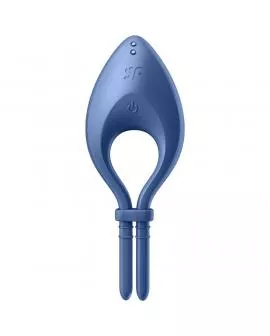 SATISFYER - BULLSEYE RING VIBRATOR APP BLAU