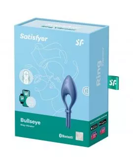 SATISFYER - BULLSEYE RING VIBRATOR APP BLAU