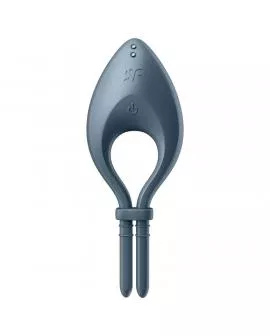 SATISFYER - BULLSEYE RING VIBRATOR APP GRAU