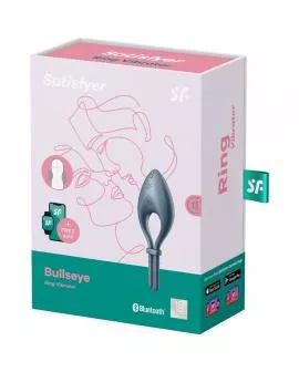 SATISFYER - BULLSEYE RING VIBRATOR APP GRAU