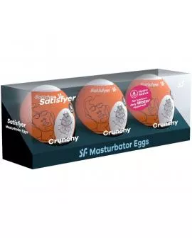 SATISFYER - 3 MASTURBATOR EIER CRUNCHY