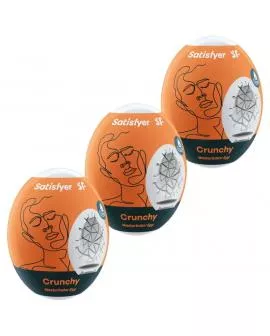 SATISFYER - 3 MASTURBATOR EIER CRUNCHY